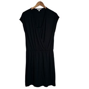 Garnet Hill Women’s M Black Crossover Knit Dress